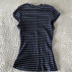Reformation ribbed striped top